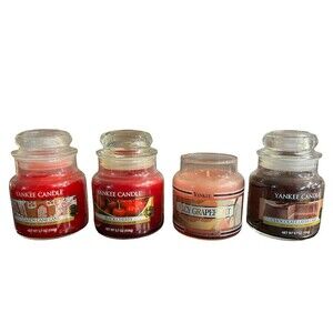 Yankee Candle Jars 3.7 Oz Lot Candy Cane Chocolate Cake Grapefruit Black Cherry